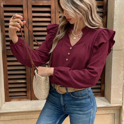 ❤️ Dark Red Blouse ❤️
