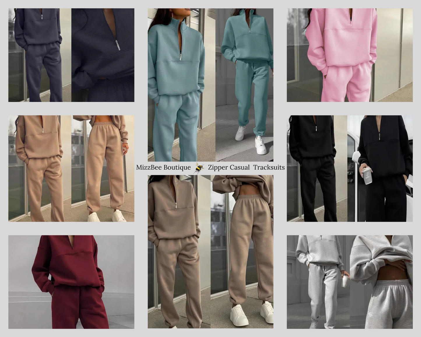 Zipper Casual Tracksuits