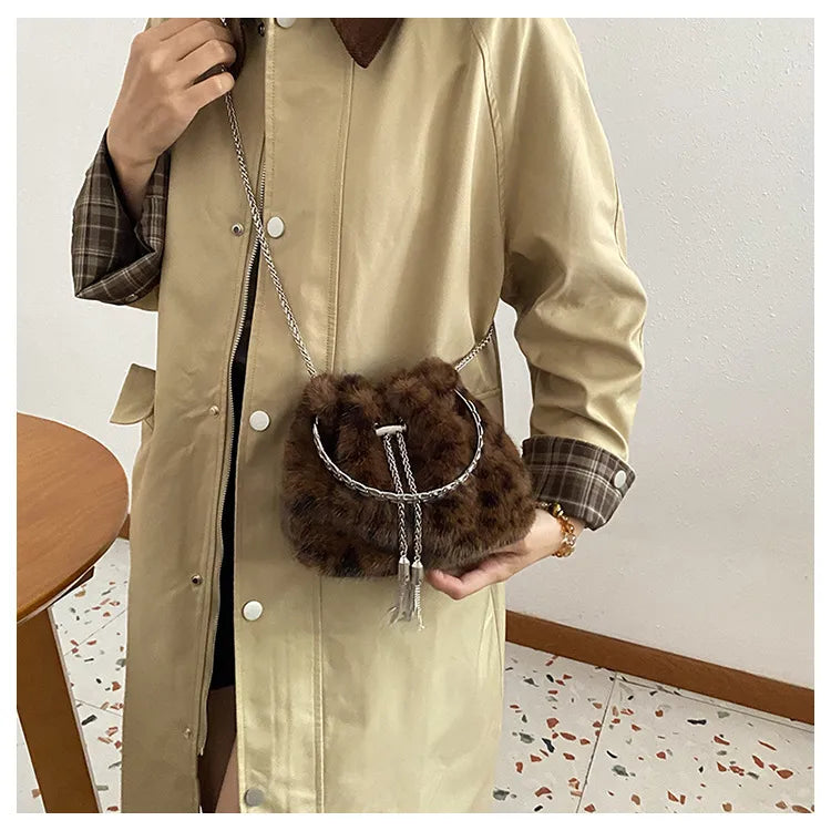 🐆 Leopard Print Plushie Bucket Handbags 🐆
