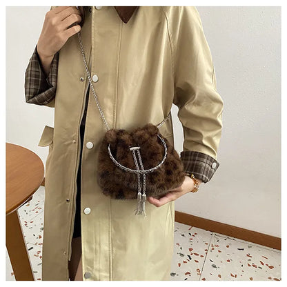 🐆 Leopard Print Plushie Bucket Handbags 🐆