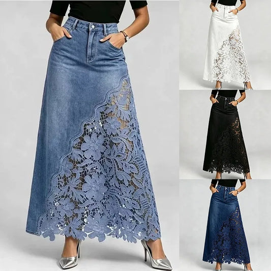 ✨ Denim Lace Skirt ✨