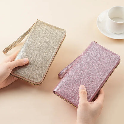 ✨🌈 Solid Colour Glitter Long Wallet 🌈✨