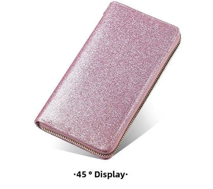 ✨🌈 Solid Colour Glitter Long Wallet 🌈✨
