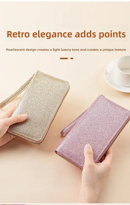 ✨🌈 Solid Colour Glitter Long Wallet 🌈✨