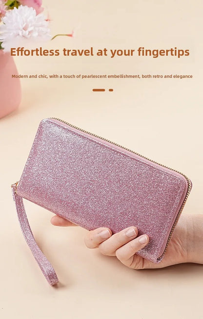 ✨🌈 Solid Colour Glitter Long Wallet 🌈✨