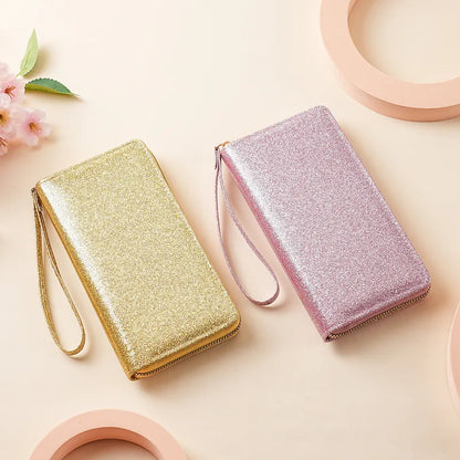 ✨🌈 Solid Colour Glitter Long Wallet 🌈✨
