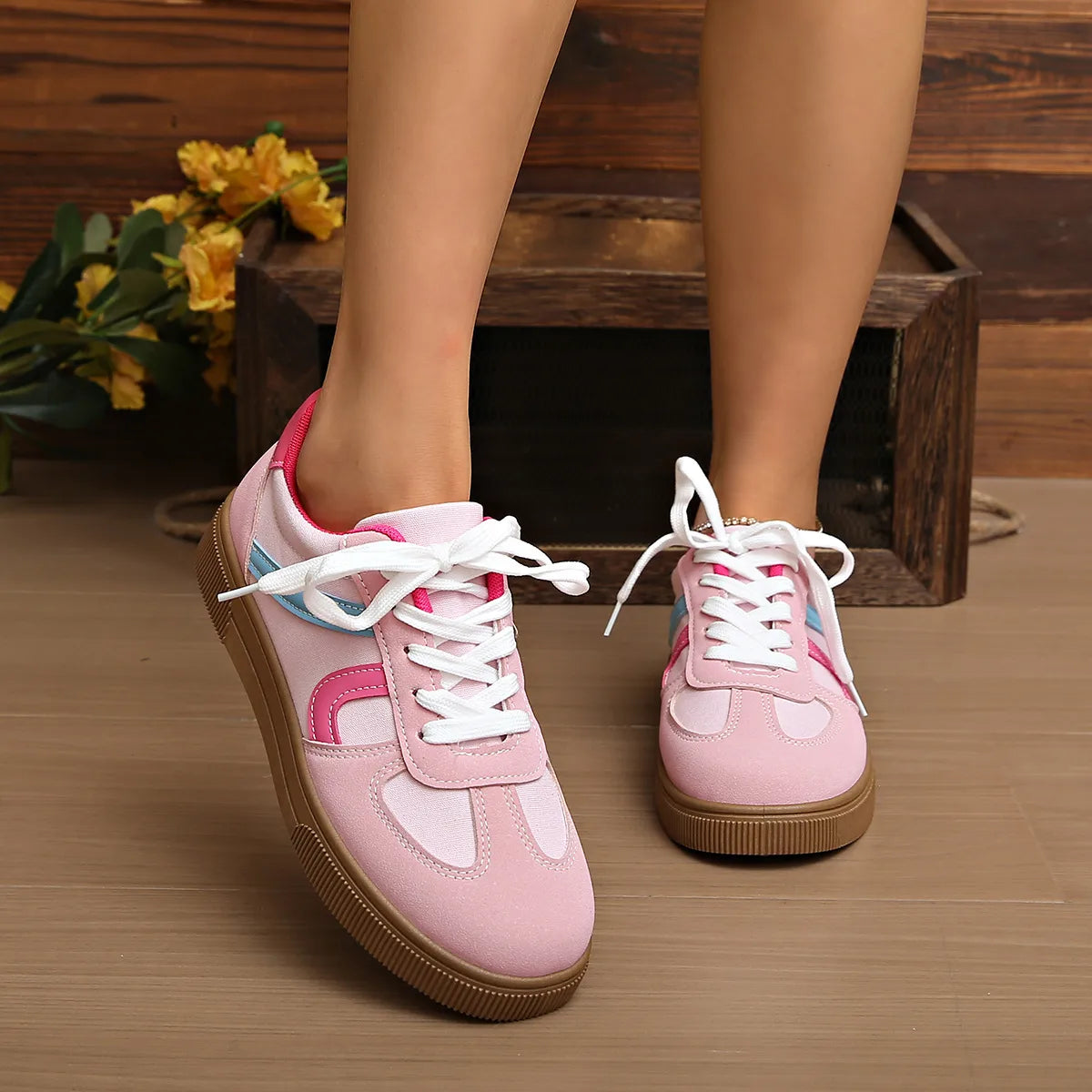 Ladies Gum Sole Trainers