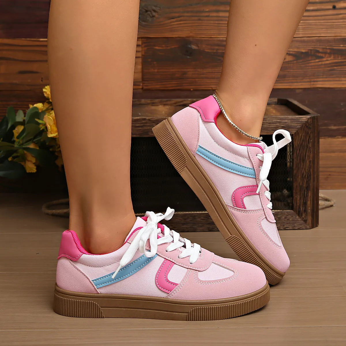 Ladies Gum Sole Trainers
