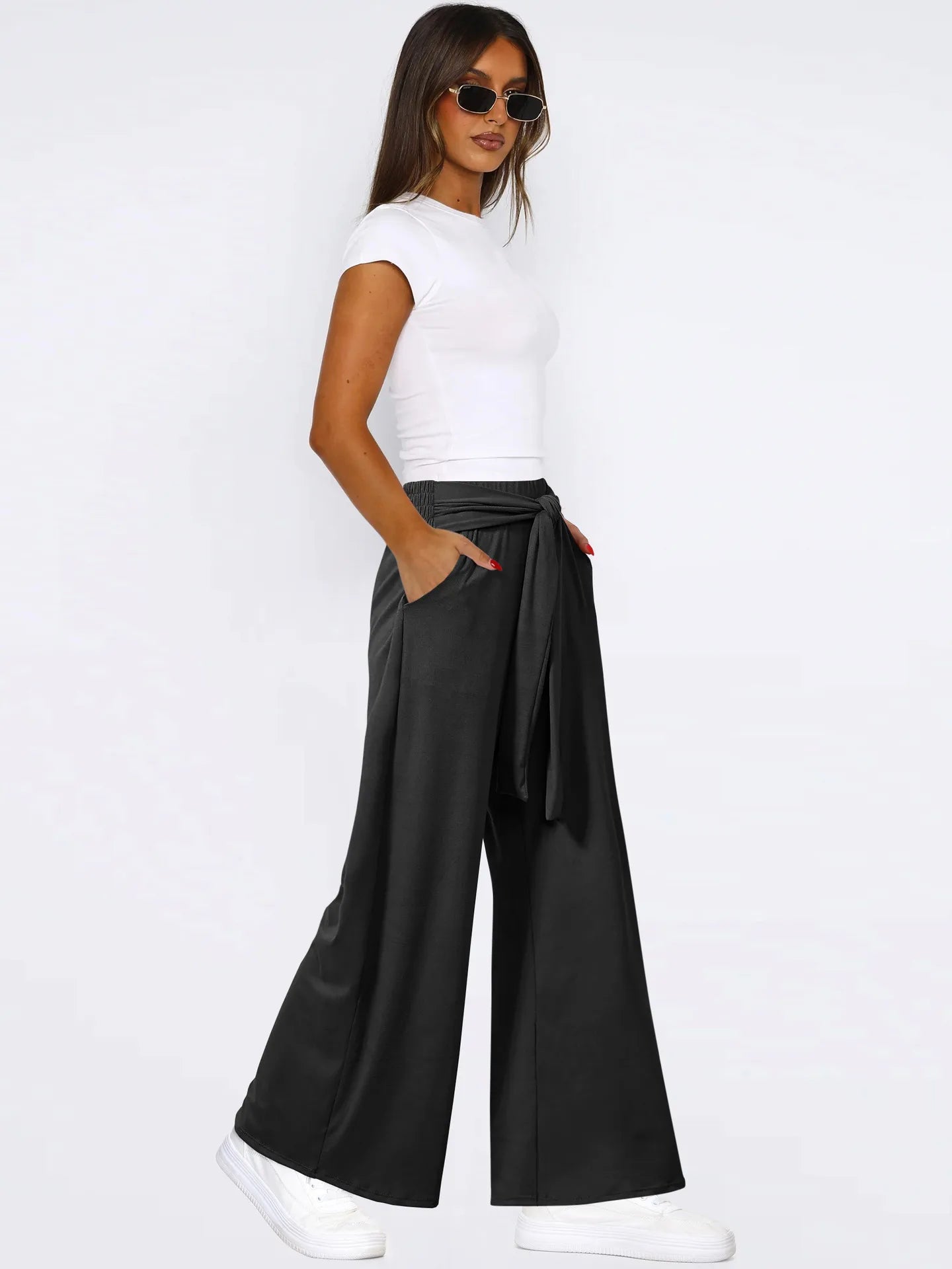 🧘👖 Women’s Draped Wide-Leg Yoga Pants 👖🧘