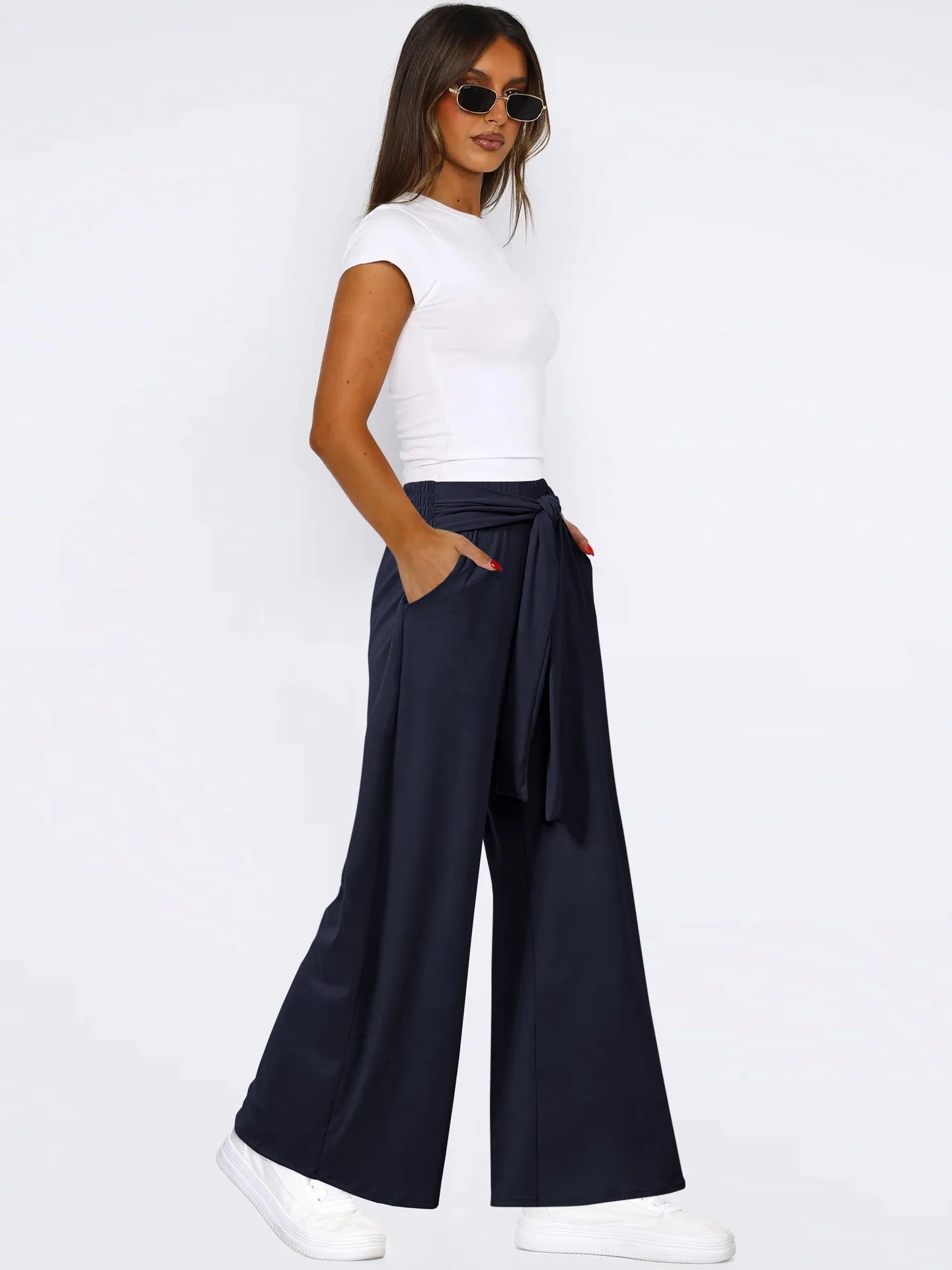 🧘👖 Women’s Draped Wide-Leg Yoga Pants 👖🧘