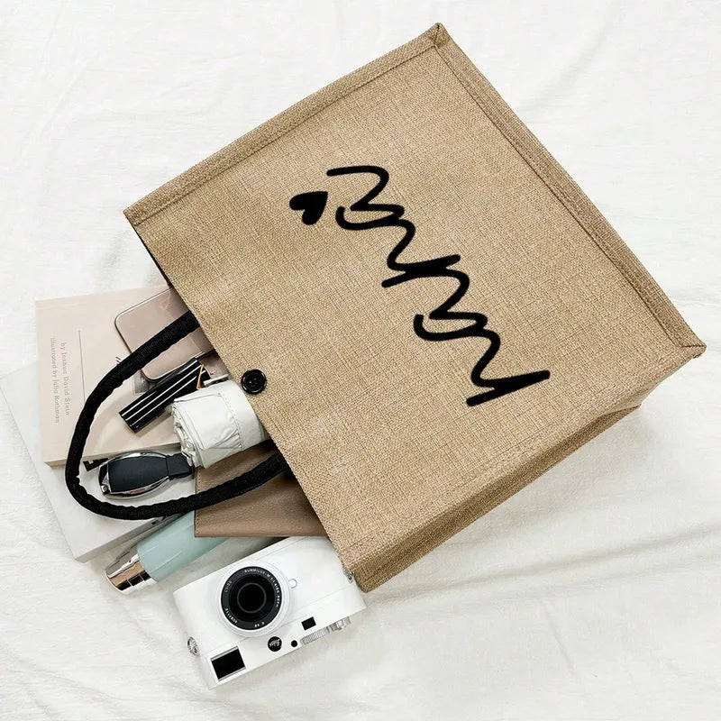 👜 “Nana” Square Linen Bag & Purse Set 👜