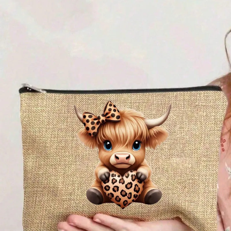 🐮💄 Highland Cow Cosmetic Bags 💄🐮