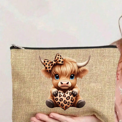 🐮💄 Highland Cow Cosmetic Bags 💄🐮