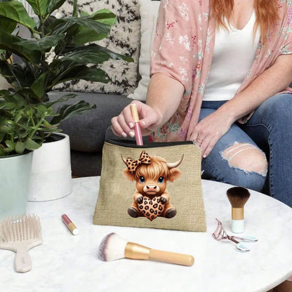 🐮💄 Highland Cow Cosmetic Bags 💄🐮