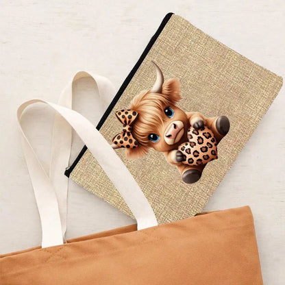 🐮💄 Highland Cow Cosmetic Bags 💄🐮