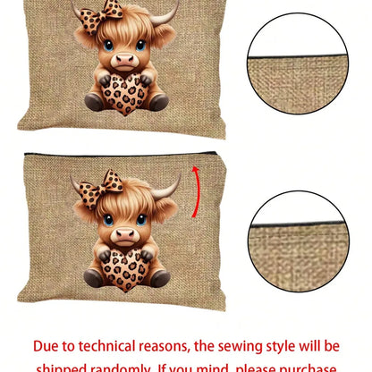 🐮💄 Highland Cow Cosmetic Bags 💄🐮