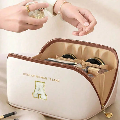 ✨ Initial Polyester Cosmetic Bag – Multi Layer Design ✨