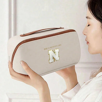 ✨ Initial Polyester Cosmetic Bag – Multi Layer Design ✨