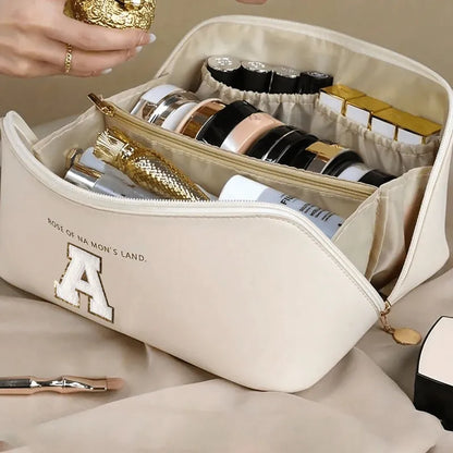 ✨ Initial Polyester Cosmetic Bag – Multi Layer Design ✨