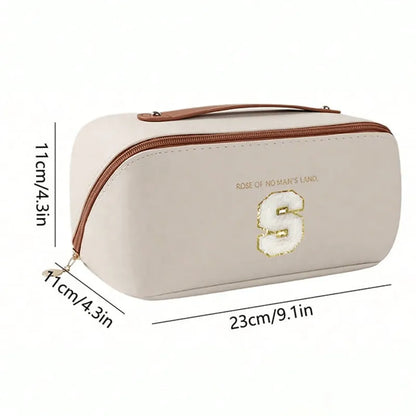 ✨ Initial Polyester Cosmetic Bag – Multi Layer Design ✨