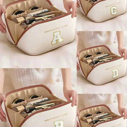 ✨ Initial Polyester Cosmetic Bag – Multi Layer Design ✨