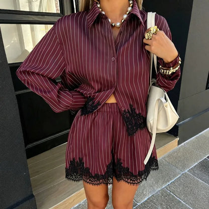 ❤️ 2pc Stripe Shorts Co-Ord Set ❤️