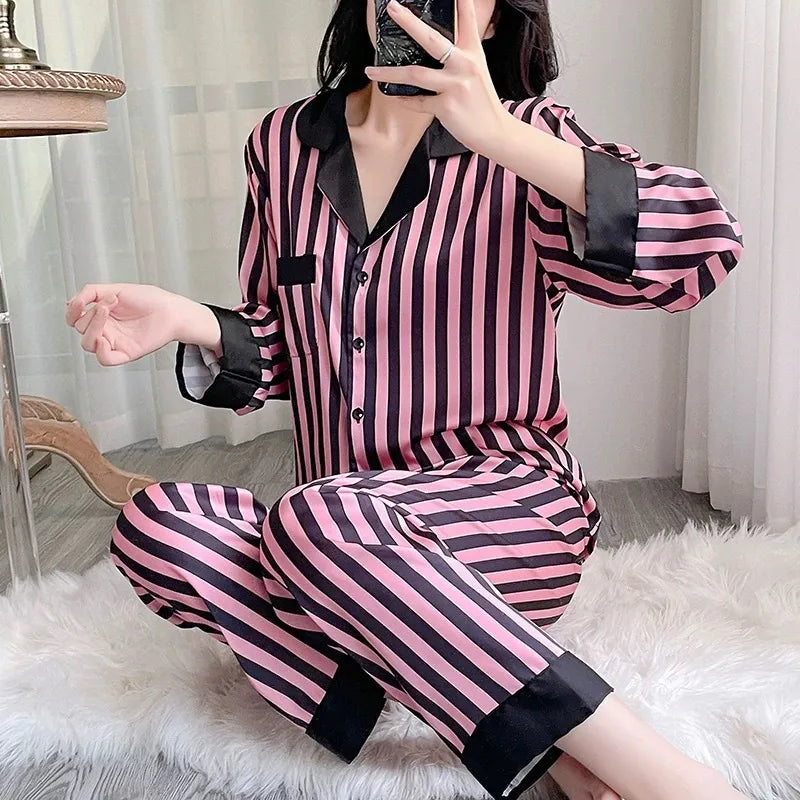 Black & Pink Striped PJs