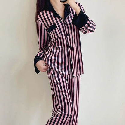 Black & Pink Striped PJs