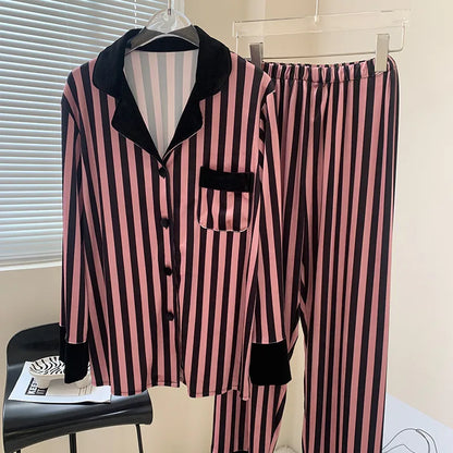 Black & Pink Striped PJs