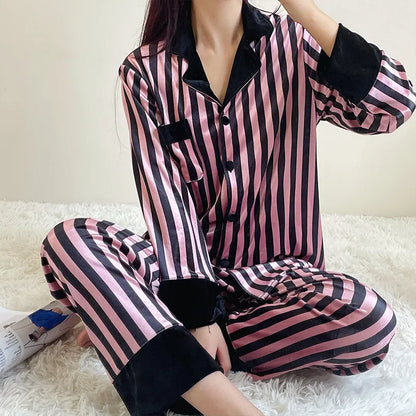 Black & Pink Striped PJs