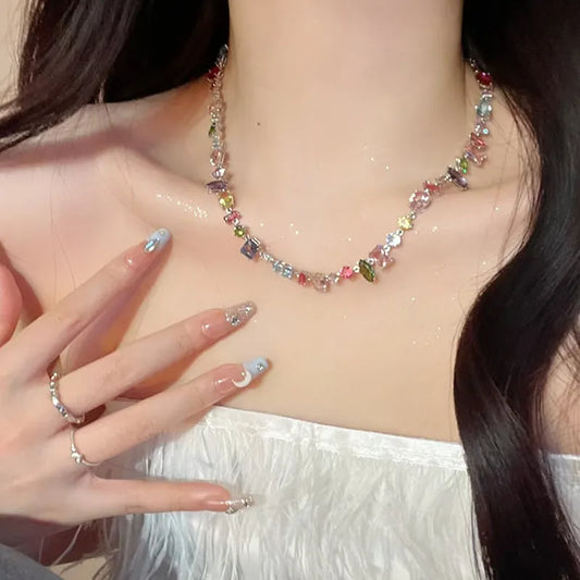 🌈 Crystal Candy Rhinestone Necklace 🌈
