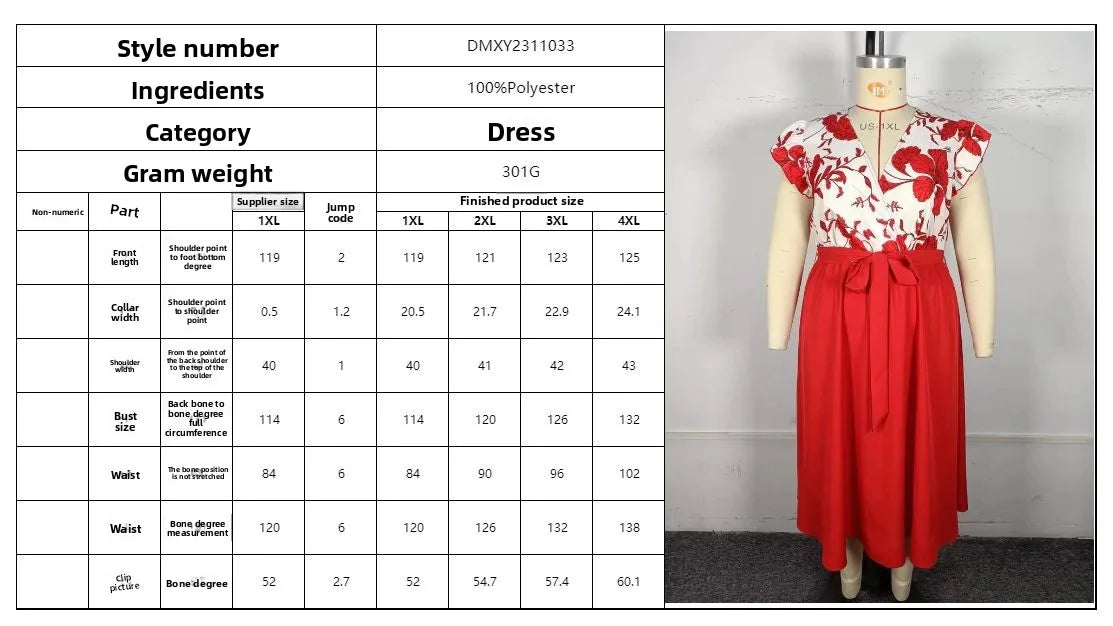 💃 Red Floral Dress 💃