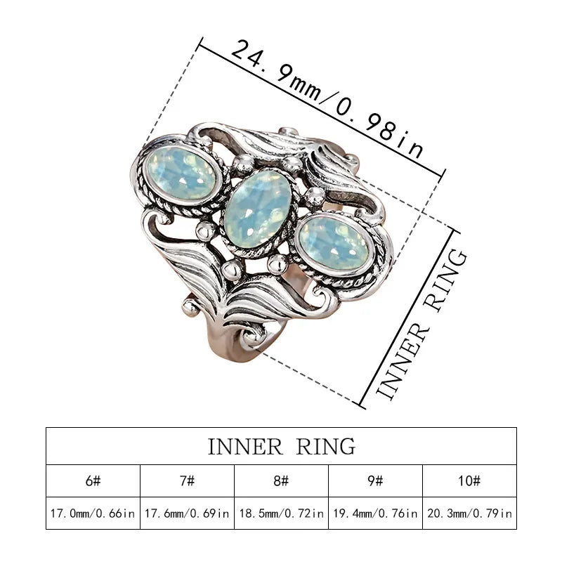 💍 Retro Bohemian Silver Plated Ring 💍