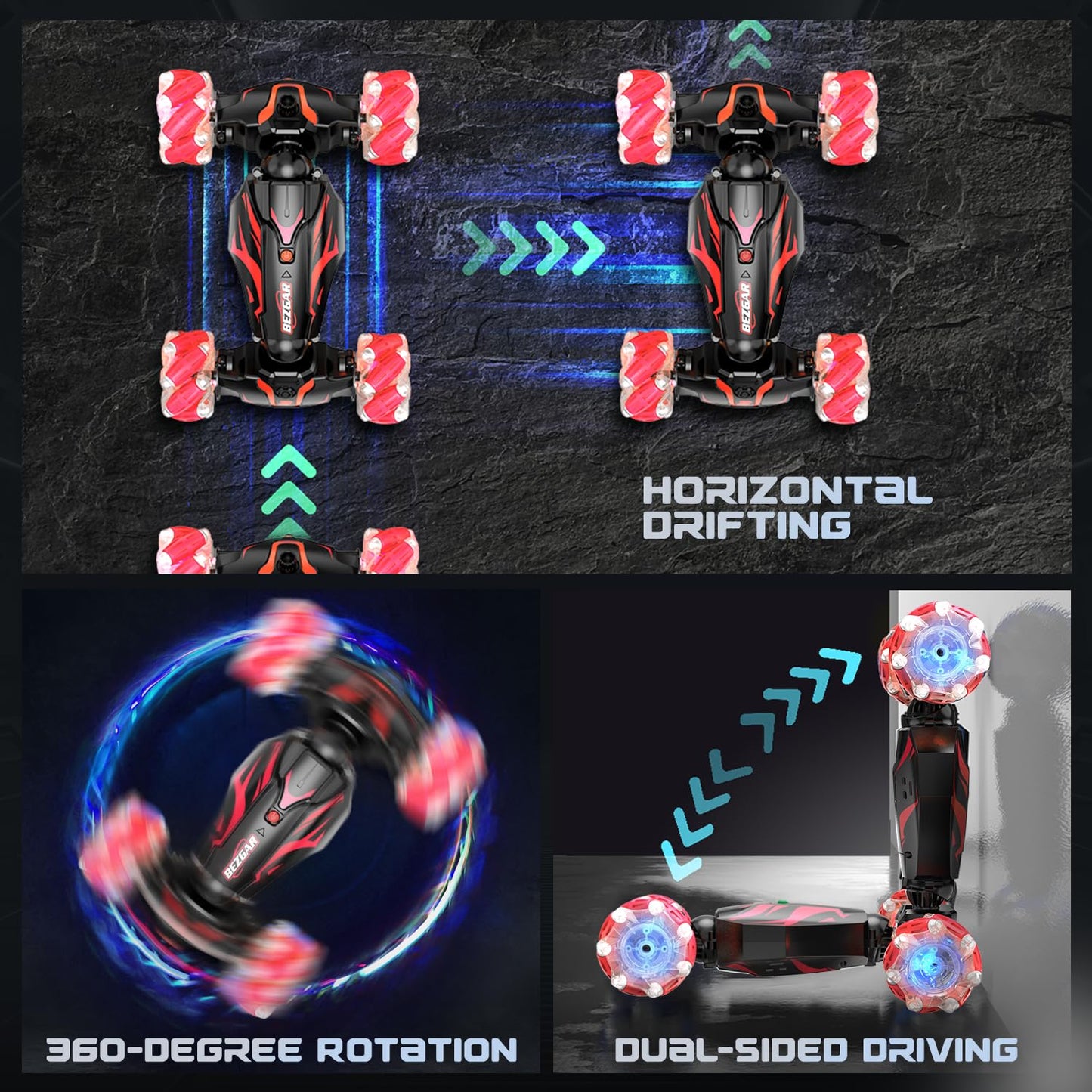 Gesture Sensing Remote Control Stunt Car with Lights, Sound & Smoke Effects