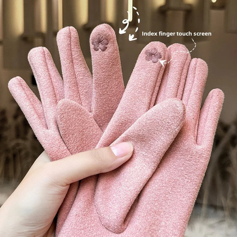 🧤🎀 Thickened Fleece Touchscreen Compatible Winter Gloves – Bow Edition 🎀🧤