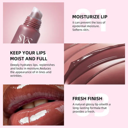 💄 Moisturizing Lip Gloss with Pendant Lipstick 💄