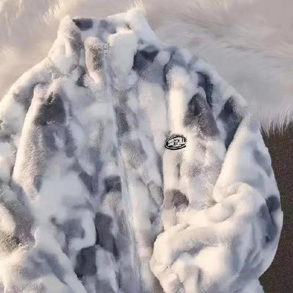 🧥❄️ Tie-Dyed Lamb Wool Coat ❄️🧥