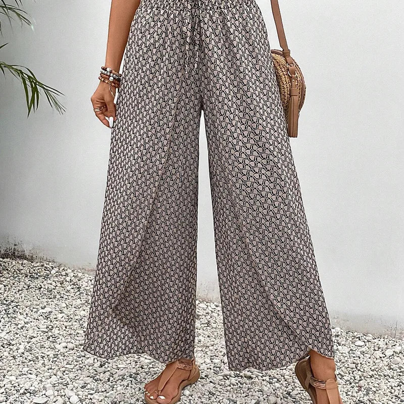 🌸 Floral Side Slit Wide Leg Skirt Pants 🌸