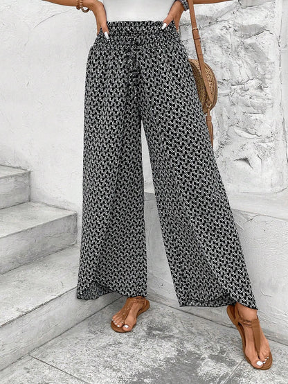 🌸 Floral Side Slit Wide Leg Skirt Pants 🌸