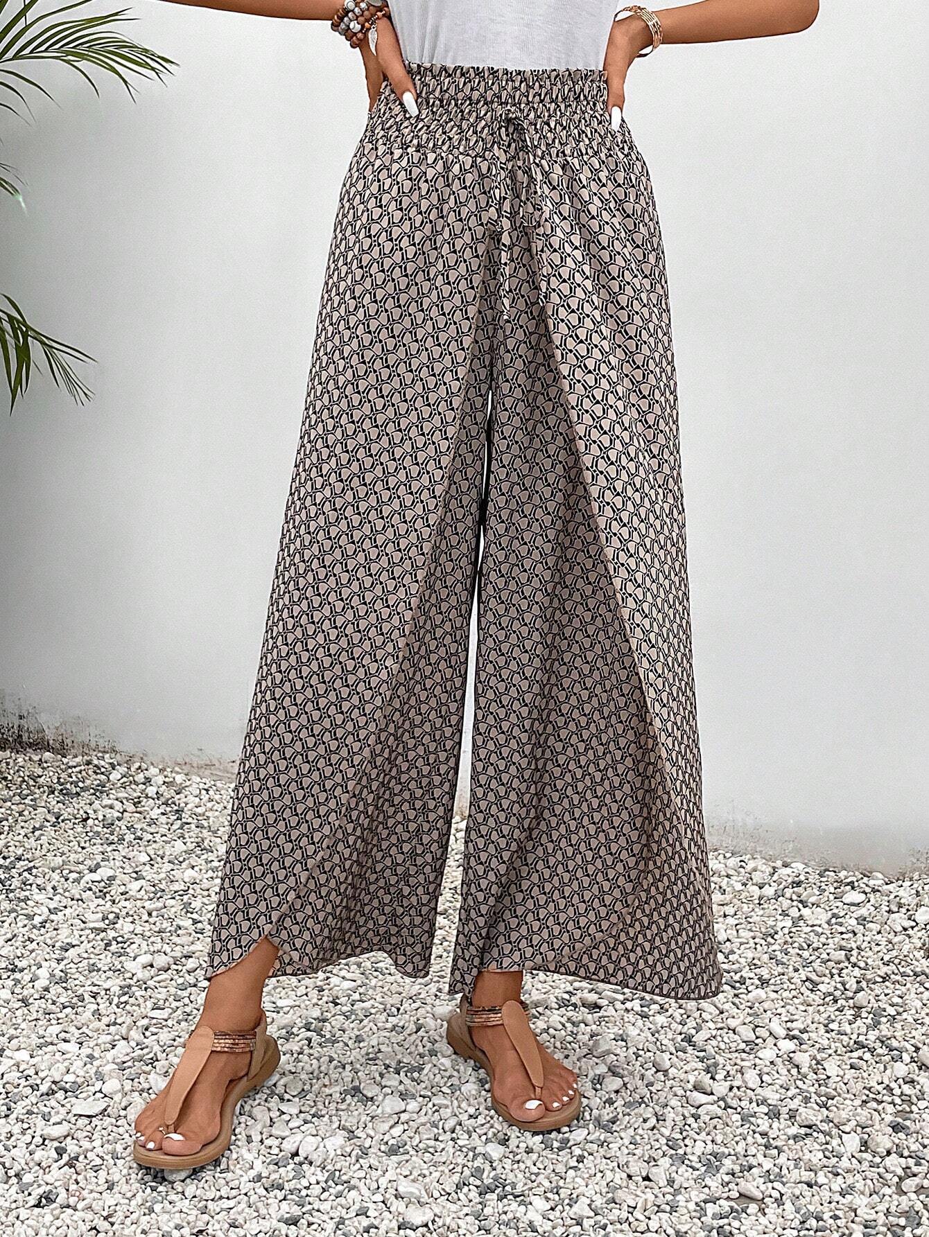 🌸 Floral Side Slit Wide Leg Skirt Pants 🌸
