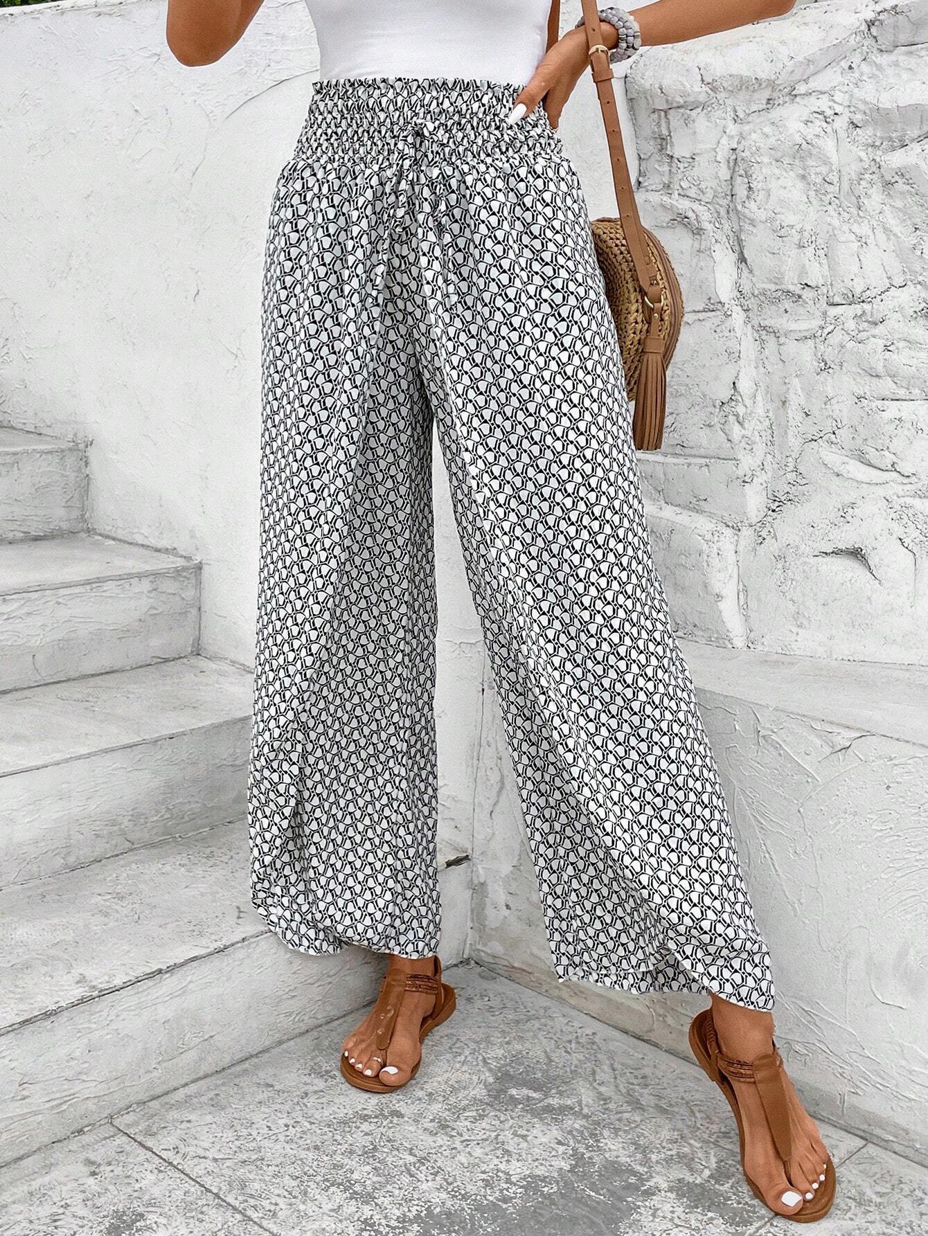 🌸 Floral Side Slit Wide Leg Skirt Pants 🌸