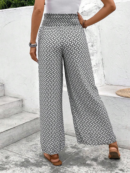 🌸 Floral Side Slit Wide Leg Skirt Pants 🌸