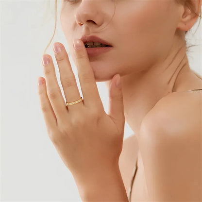 💎 Titanium Steel Diamond-Inlay Rings 💎