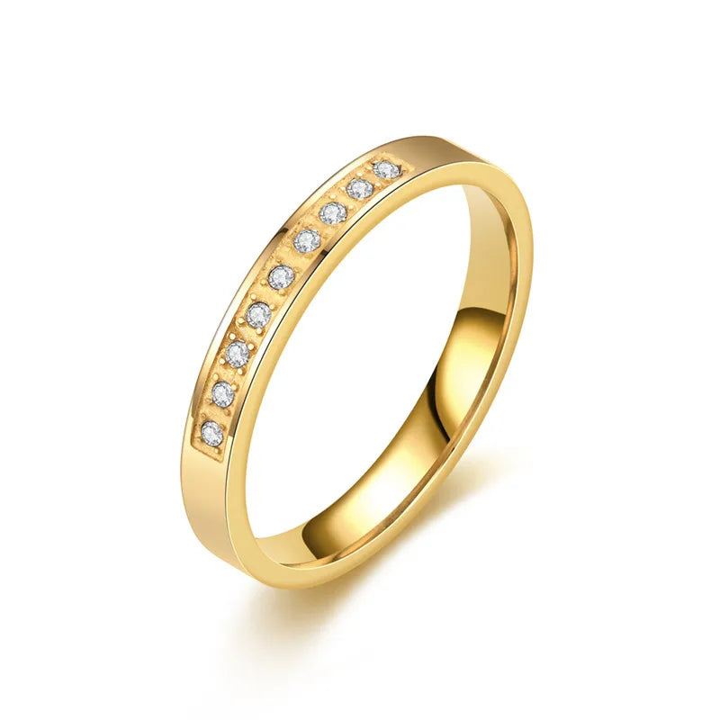 💎 Titanium Steel Diamond-Inlay Rings 💎