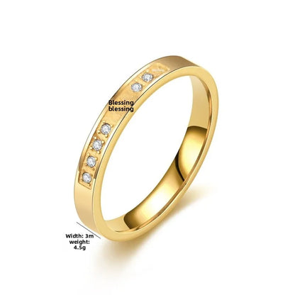 💎 Titanium Steel Diamond-Inlay Rings 💎