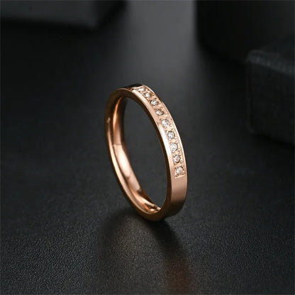 💎 Titanium Steel Diamond-Inlay Rings 💎
