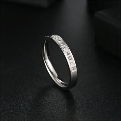 💎 Titanium Steel Diamond-Inlay Rings 💎