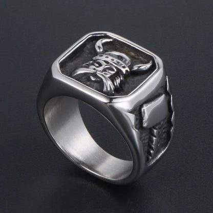🛡️⚔️ Titanium Steel Viking Ring ⚔️🛡️