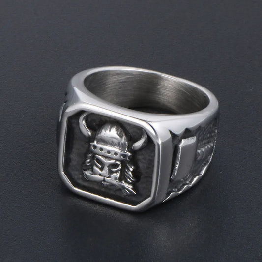 🛡️⚔️ Titanium Steel Viking Ring ⚔️🛡️