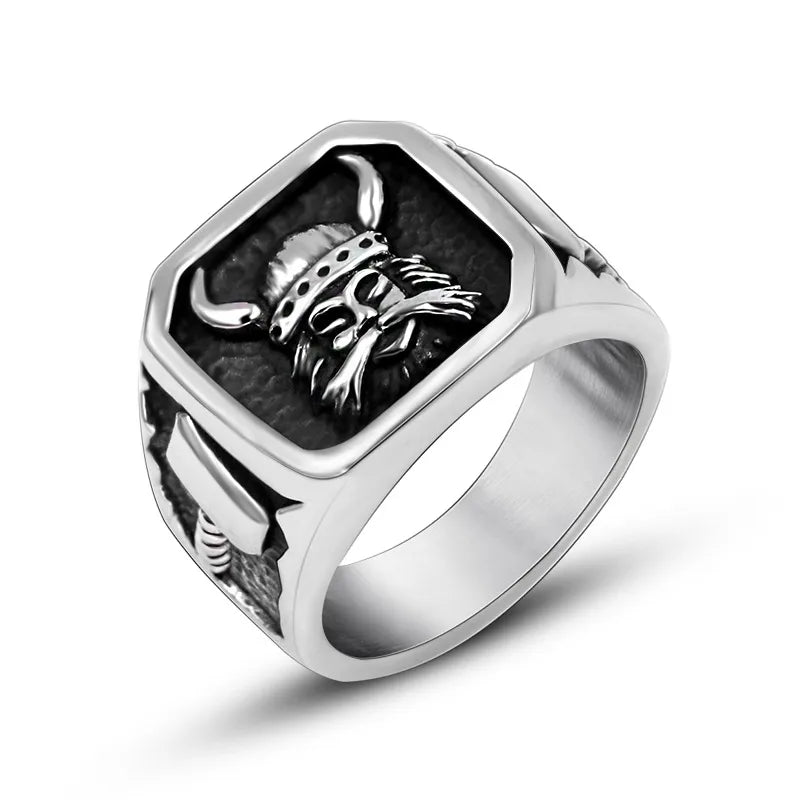 🛡️⚔️ Titanium Steel Viking Ring ⚔️🛡️